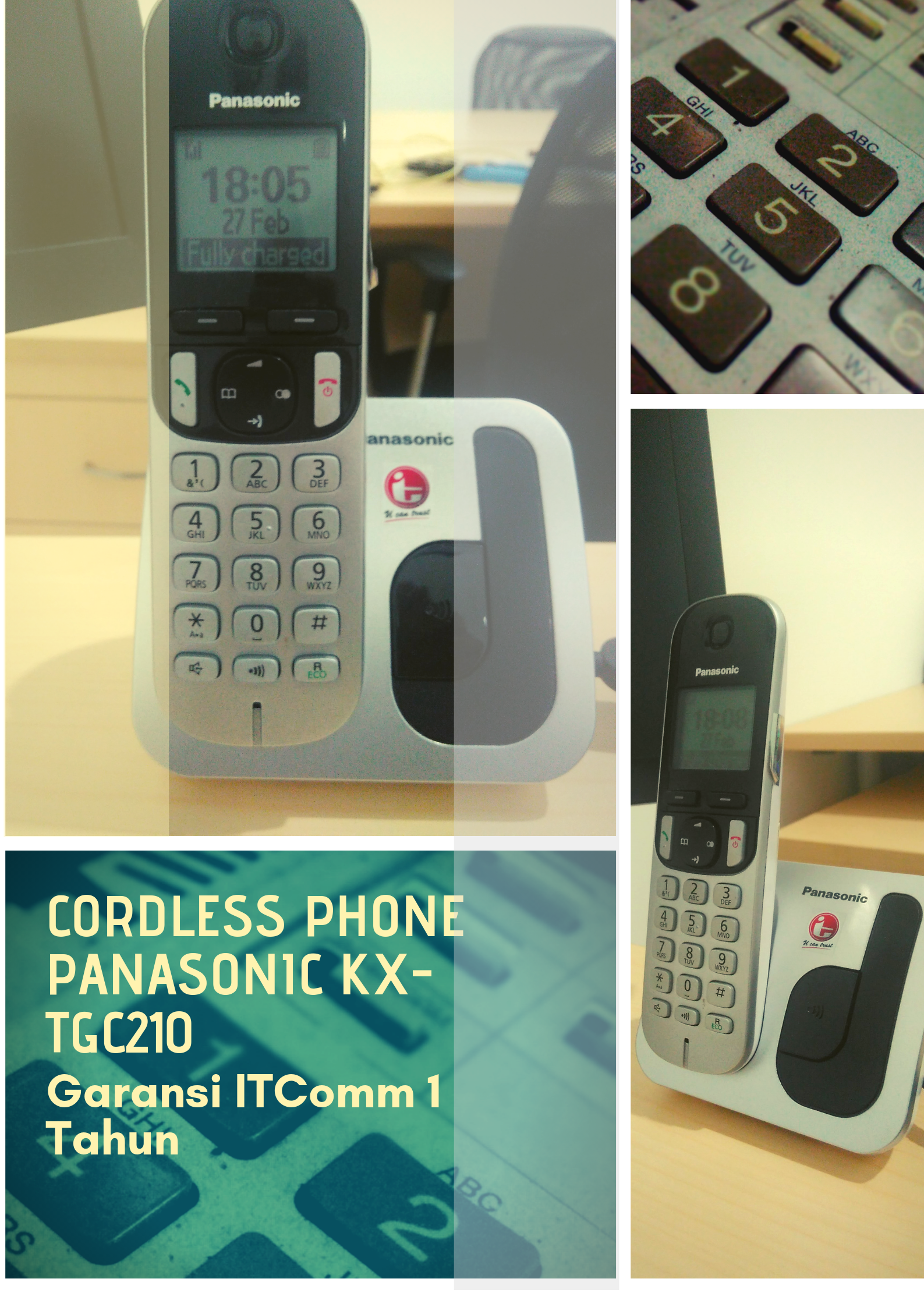 Single Line telepon PABX Panasonic type Cordless phone